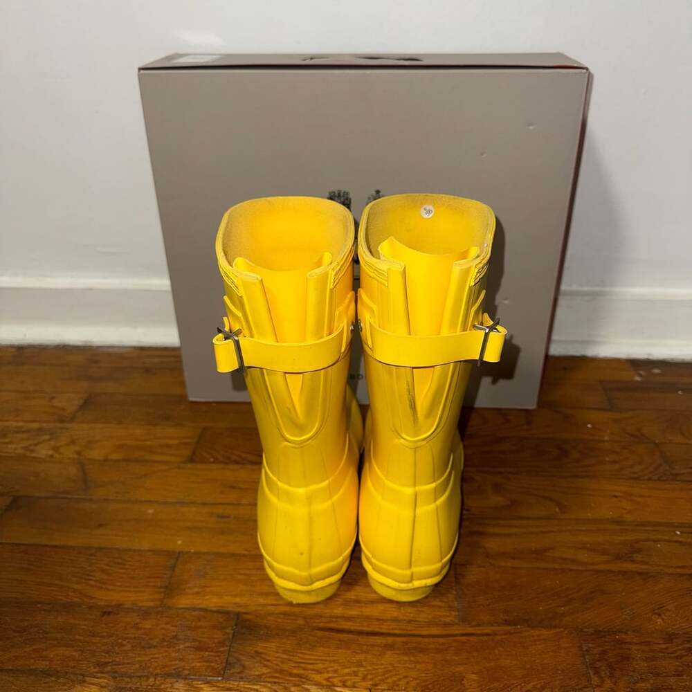 Hunter Original Back Adj Short Rain Boots Size US 8 - Picture 3 of 4